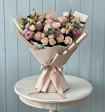 Букет цветов из:  Розы и Лизиантусы #REPLACE_PRED# Гиганте