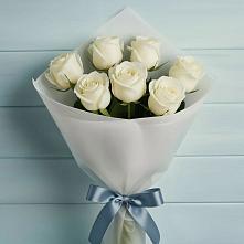 Букет 7 Белых роз Эдлесс Лав #REPLACE_PRED# Гиганте