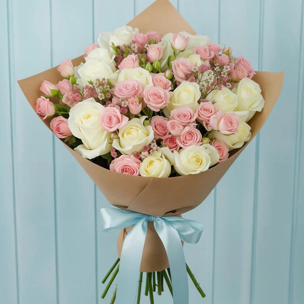 Букет цветов из: Розы в Гиганте