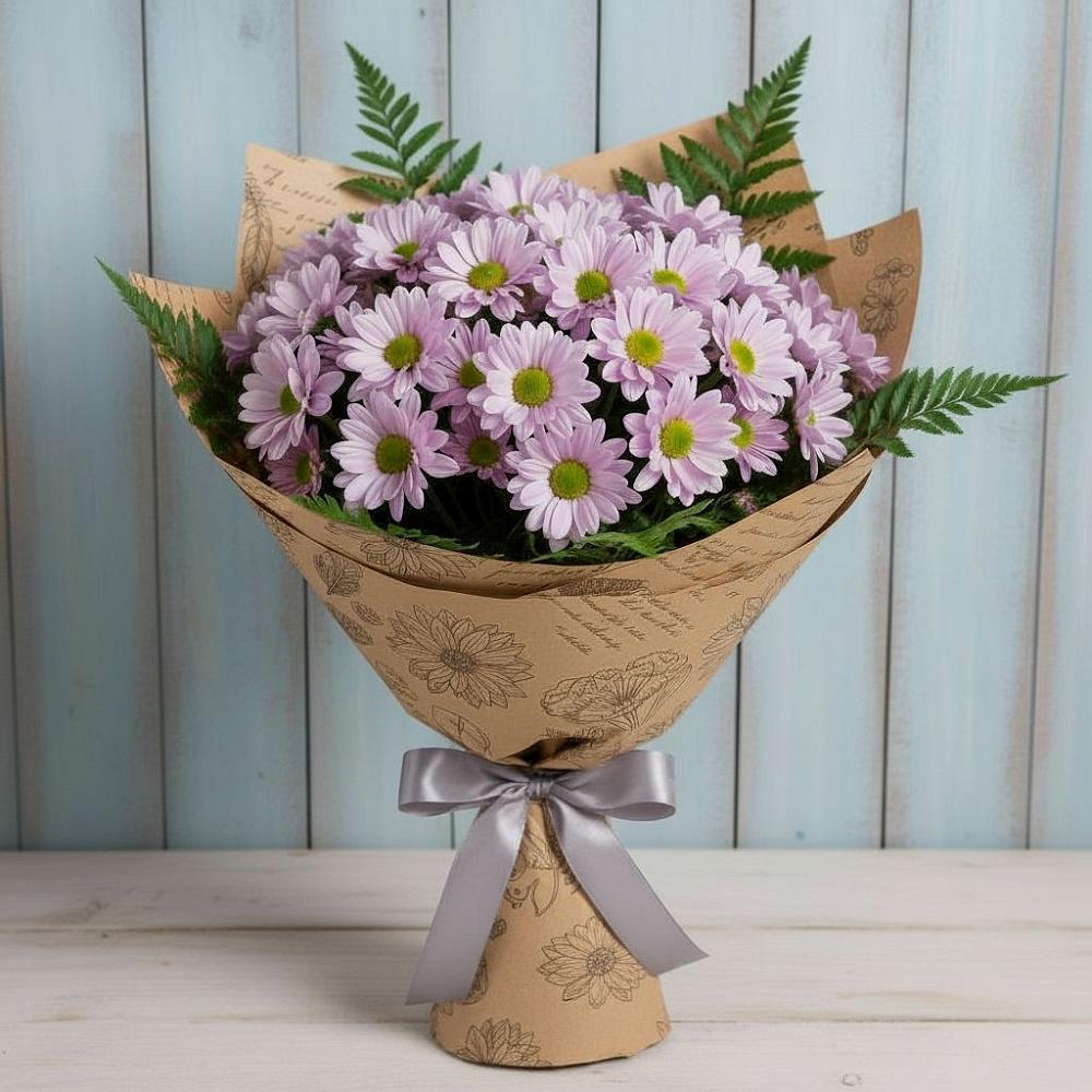 Букет цветов из: Хризантемы в Гиганте