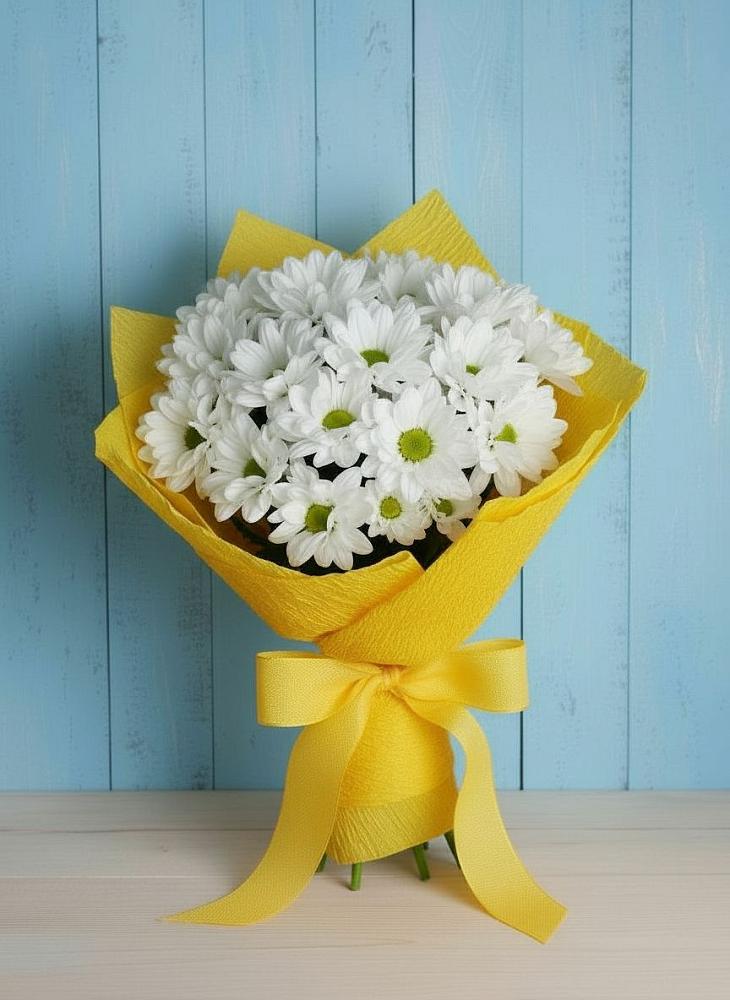 Букет цветов из: Хризантемы в Гиганте