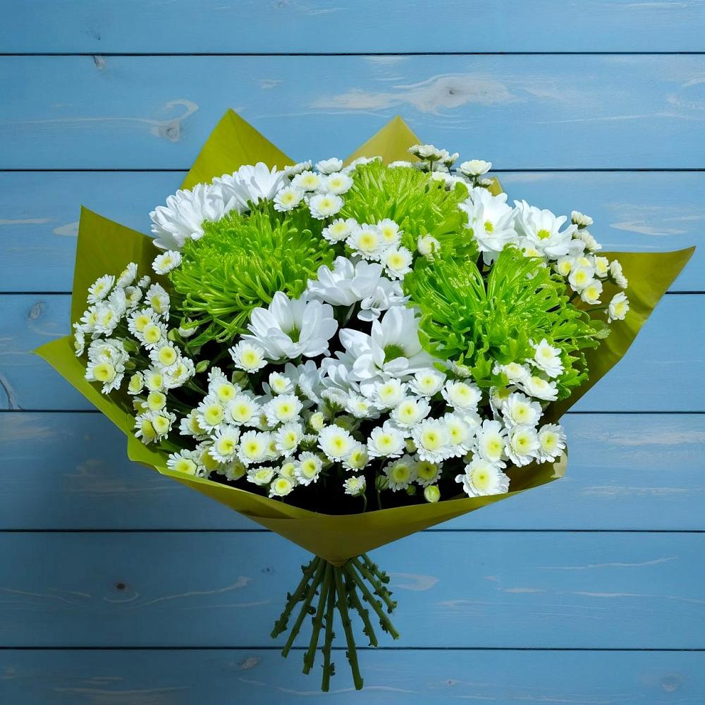Букет цветов из: Хризантемы в Гиганте