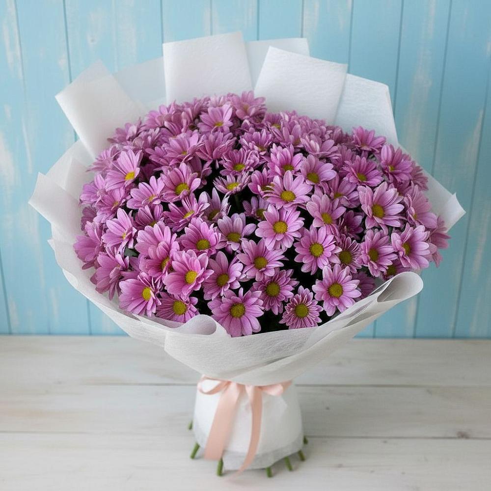 Букет цветов из: Хризантемы в Гиганте
