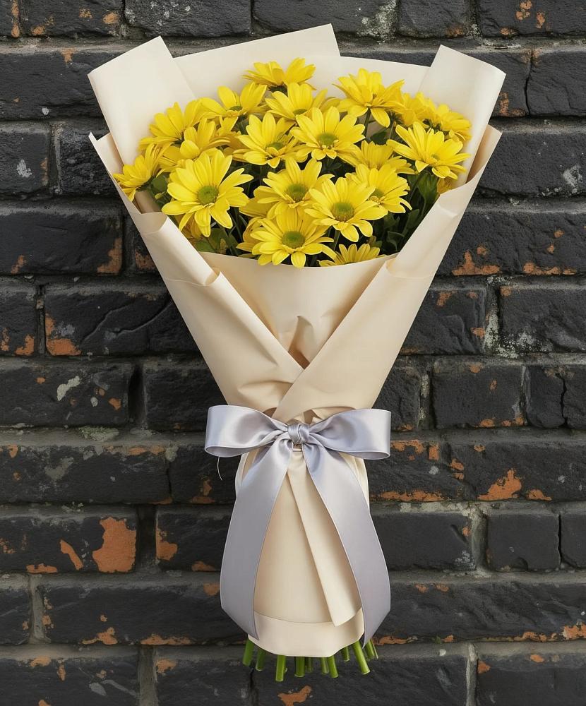 Букет цветов из: Хризантемы в Гиганте
