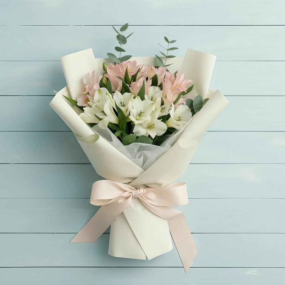 Букет цветов из: Альстромерии в Гиганте