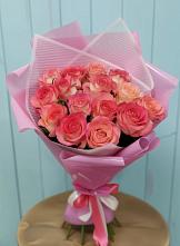 Букет 15 Розовых роз Равель в Гиганте