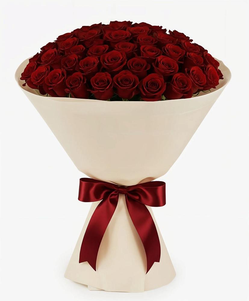 Букет 101 Бордовая роза Блэк Бакарра в Гиганте