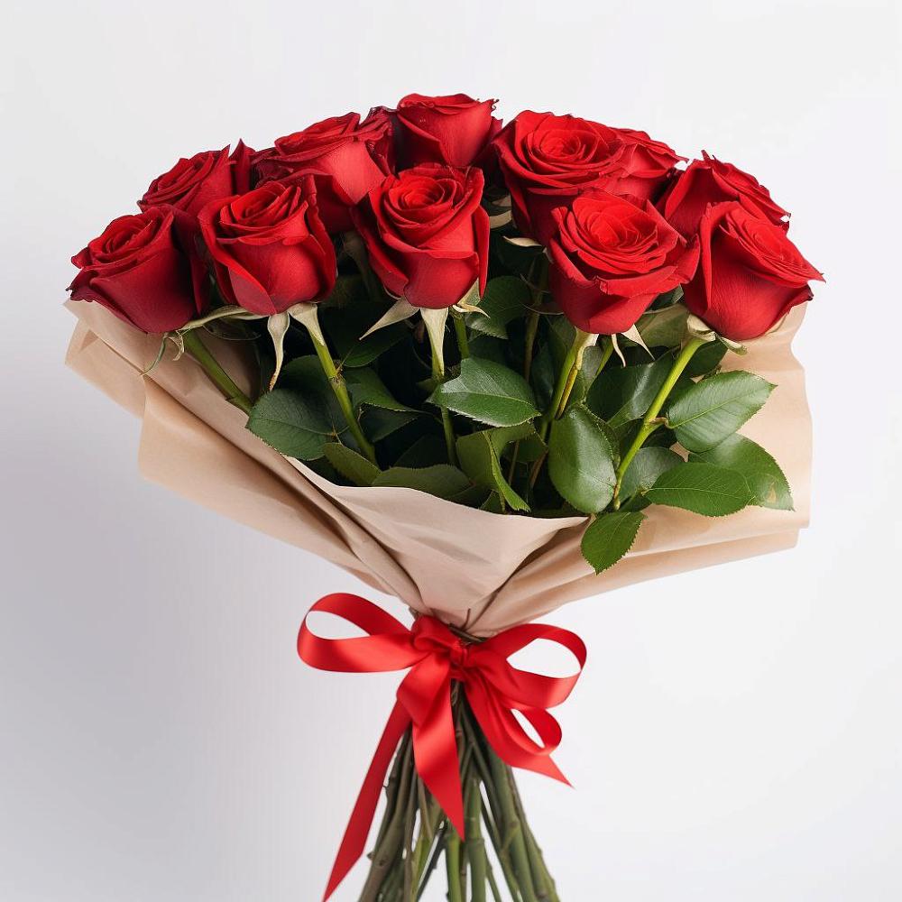 Букет 11 Красных роз Эдлесс Лав в Гиганте