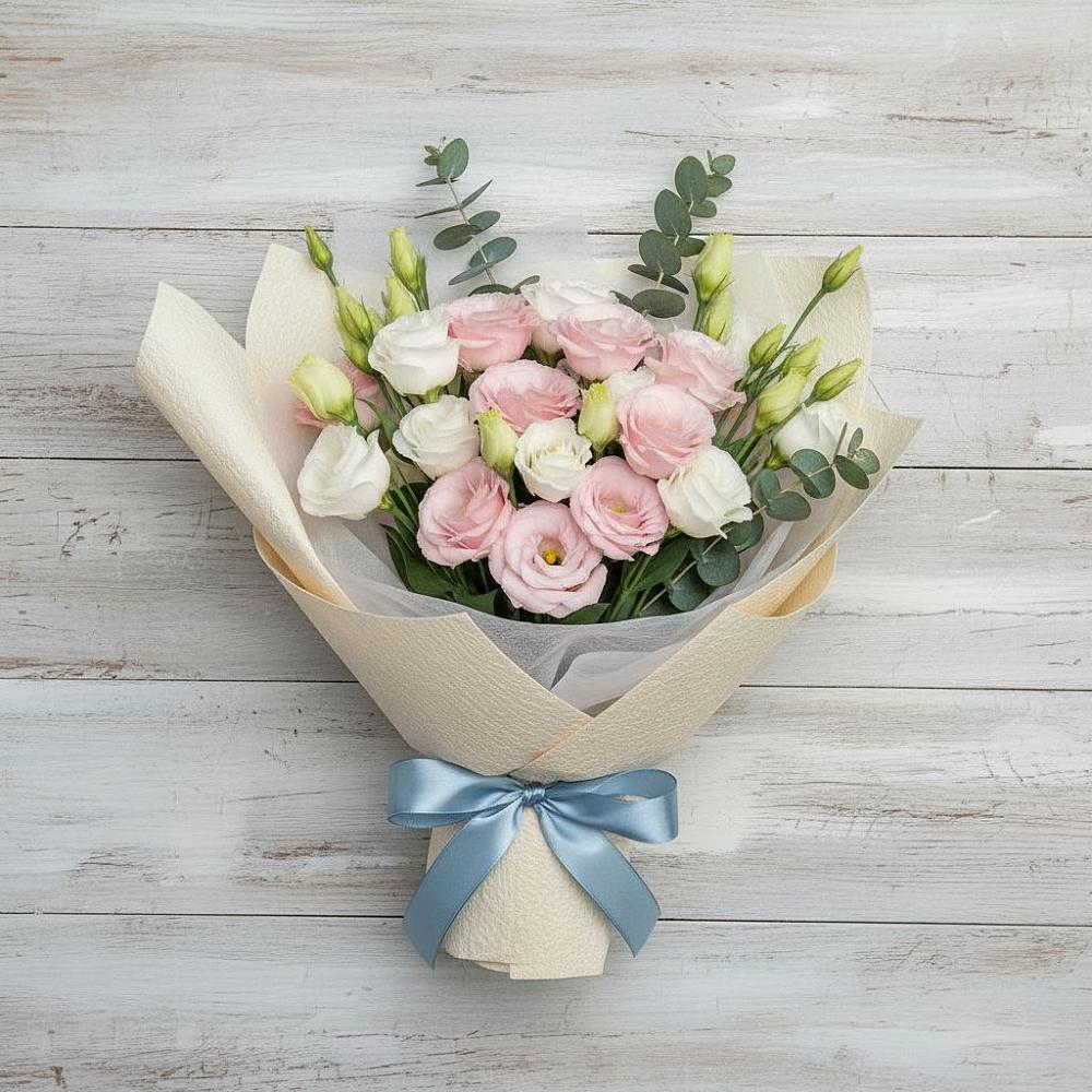 Букет цветов из: Лизиантусы в Гиганте